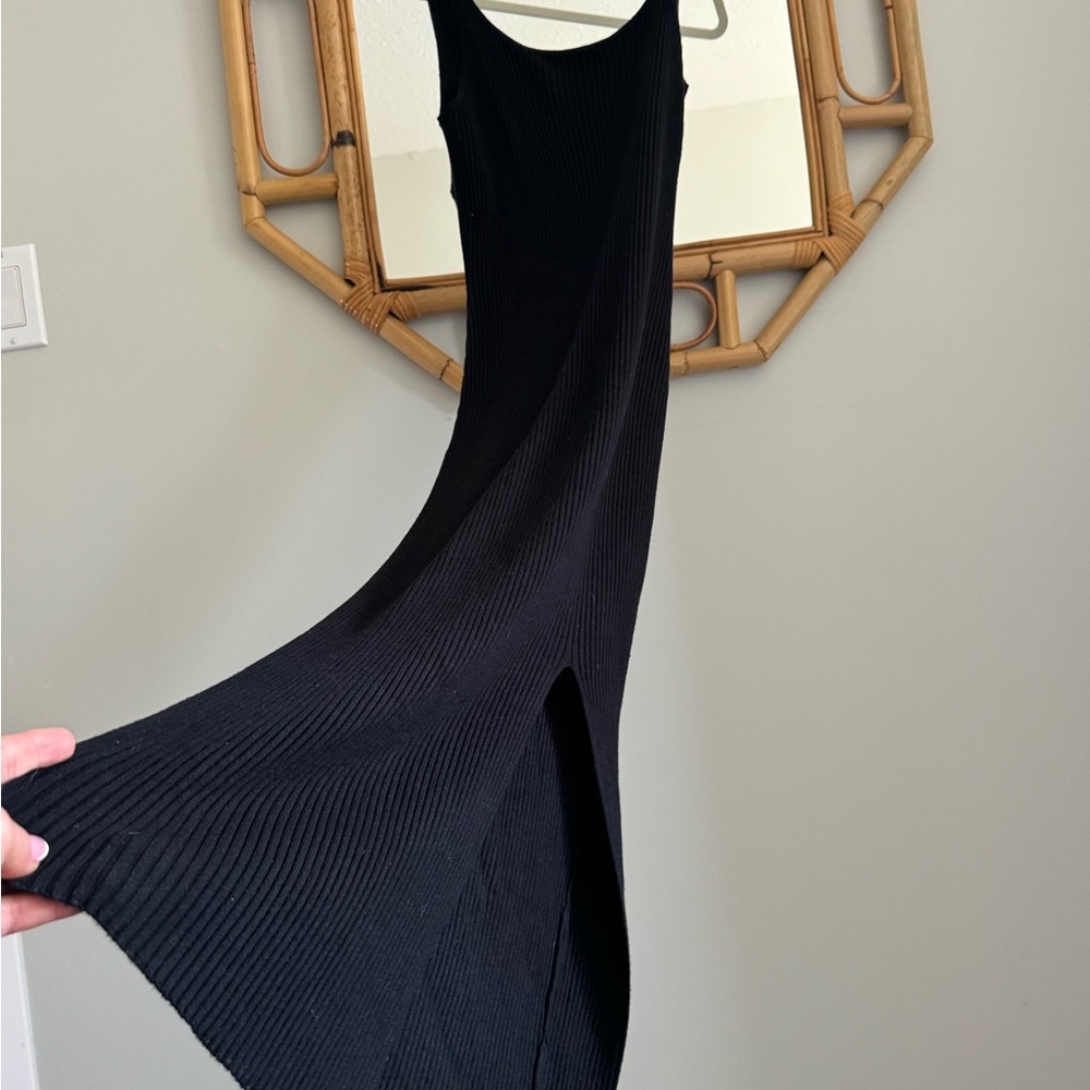 Gentle Fawn Black Ribbed Sheath Dress (felicity)
